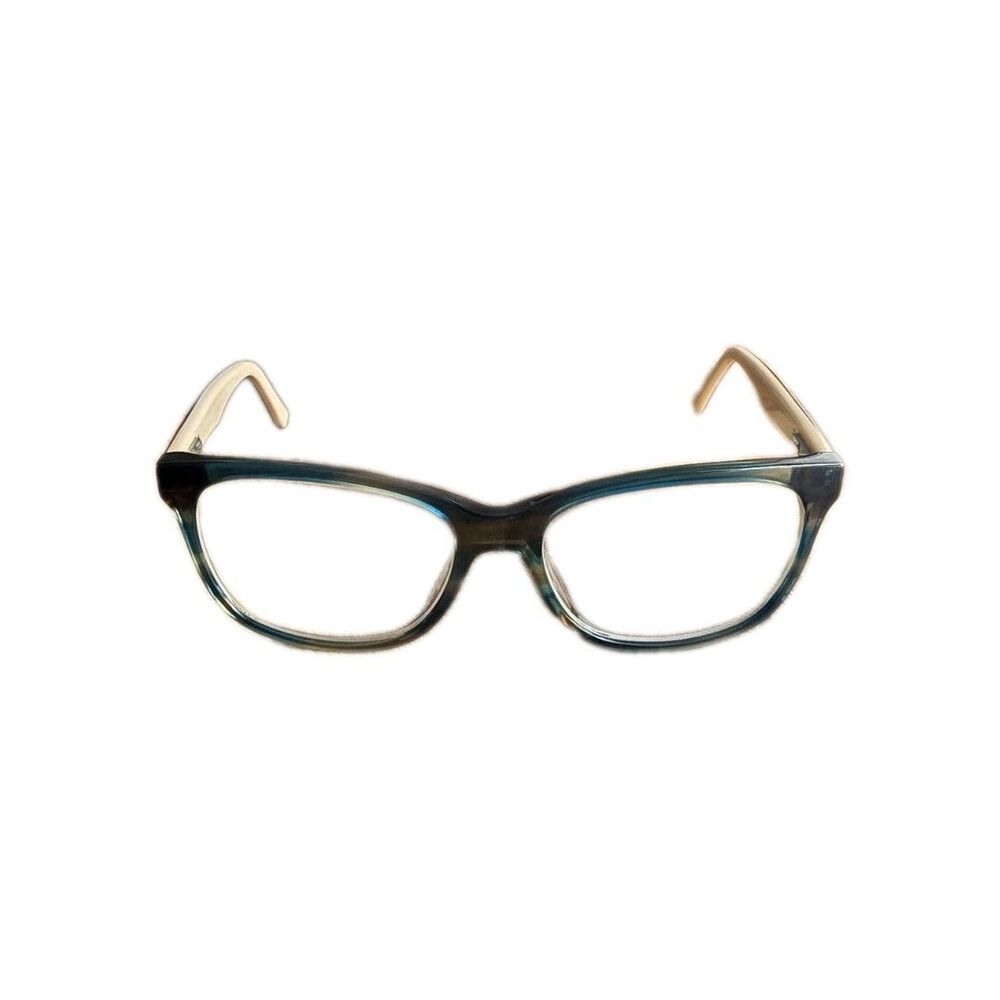 BCBGMaxazria  Amber Eyeglass Frame Teal Horn 53-16-140 Multicolor